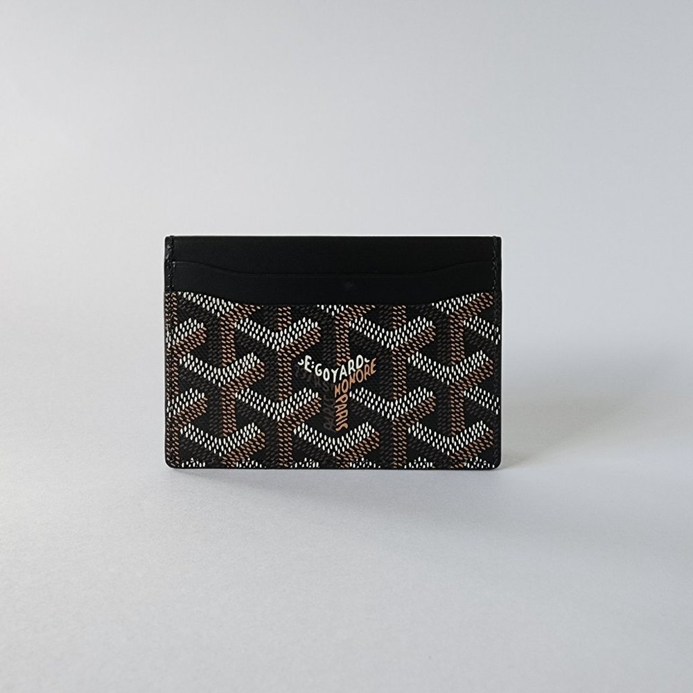 Custom Hand Painted Goyard Saint Sulpice Card Holder Wallet - Picture 2 of 13